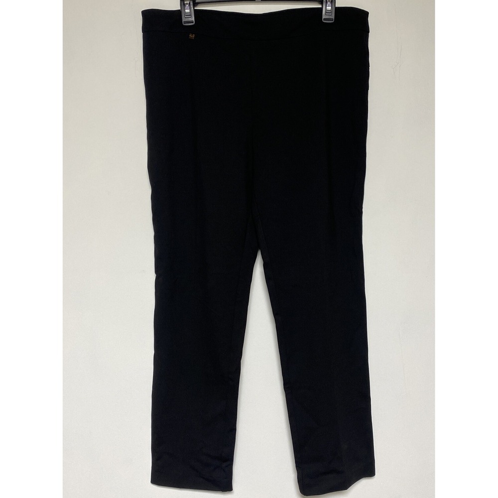 Bali Corp Womens Black Dress Pants Size 14 Pull on Rayon blend Made in Canada